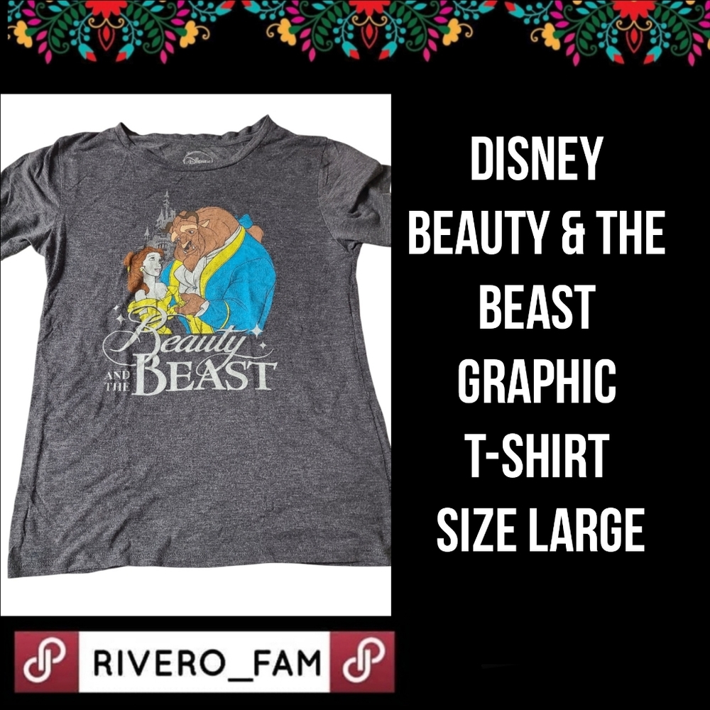 DISNEY | BEAUTY & THE BEAST | GRAPHIC T-SHIRT |  SIZE LARGE